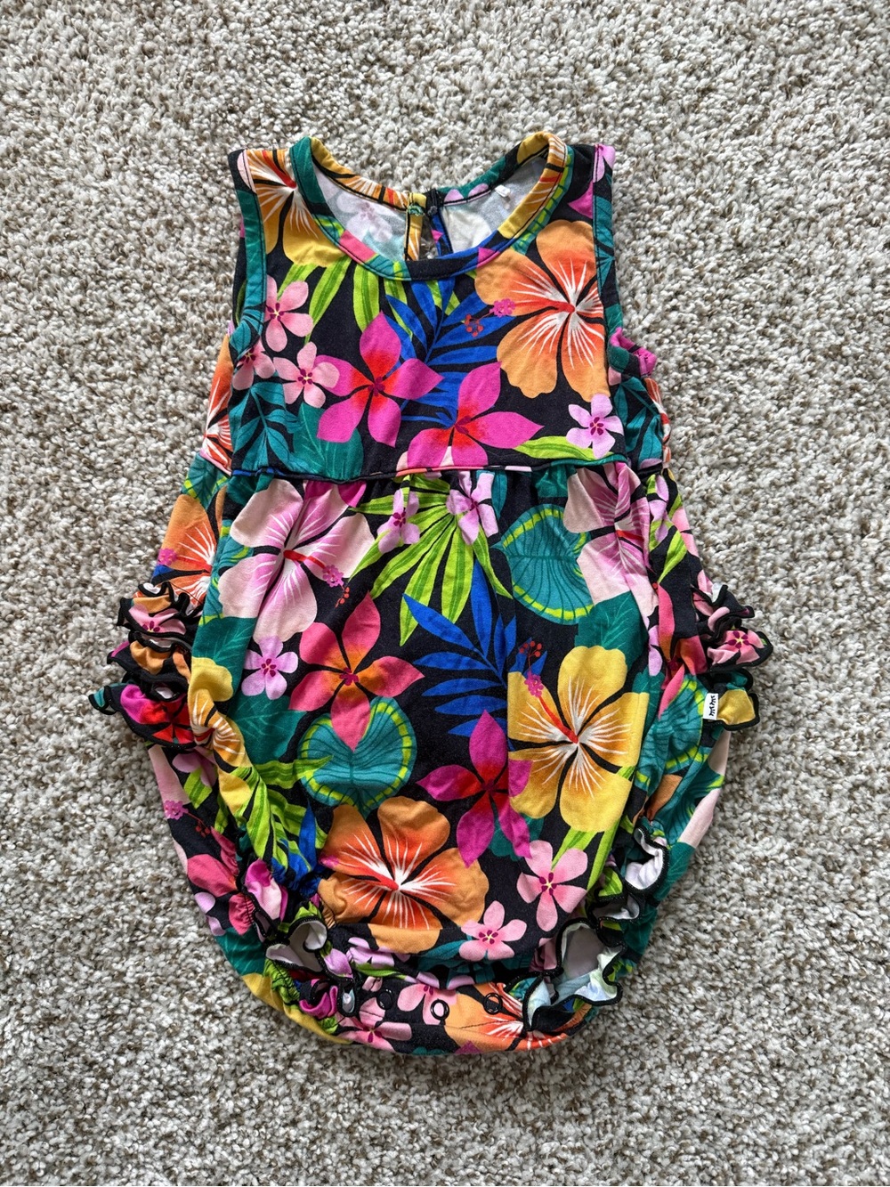 Little Sleepies Jungle Blooms Bubble Romper Size 2T